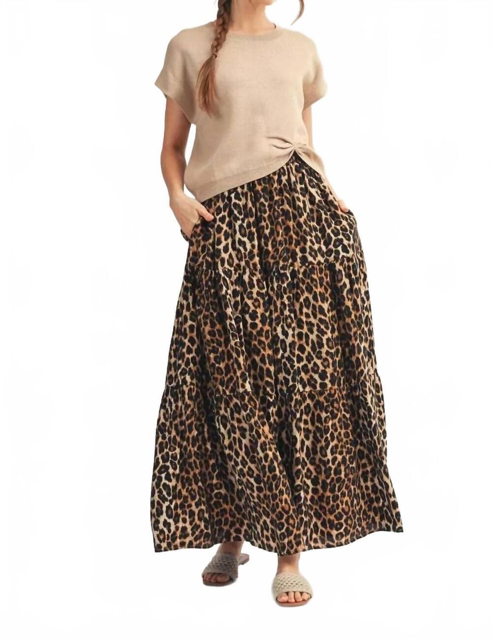 NEW JODIFL this is how i feel maxi skirt in leopard